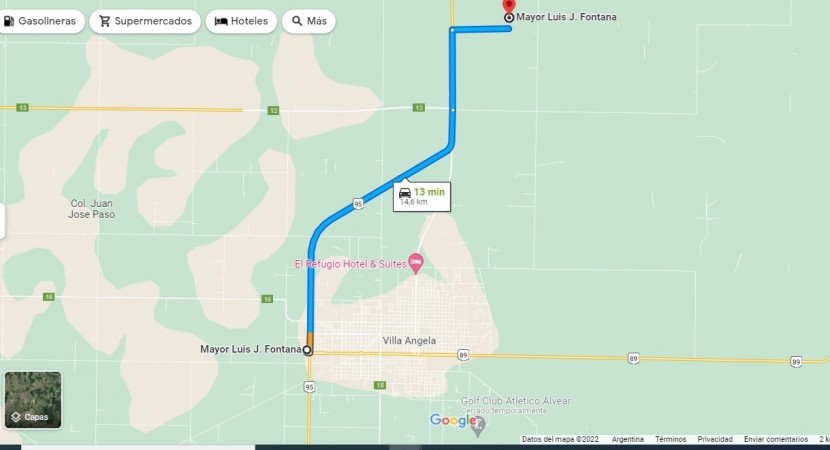 SE VENDE CAMPO. VILLA ANGELA-CHACO.